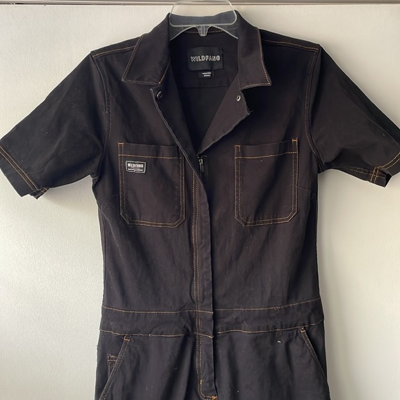 Wildfang Essential Short Sleeve Coveralls S - Picture 2 of 8